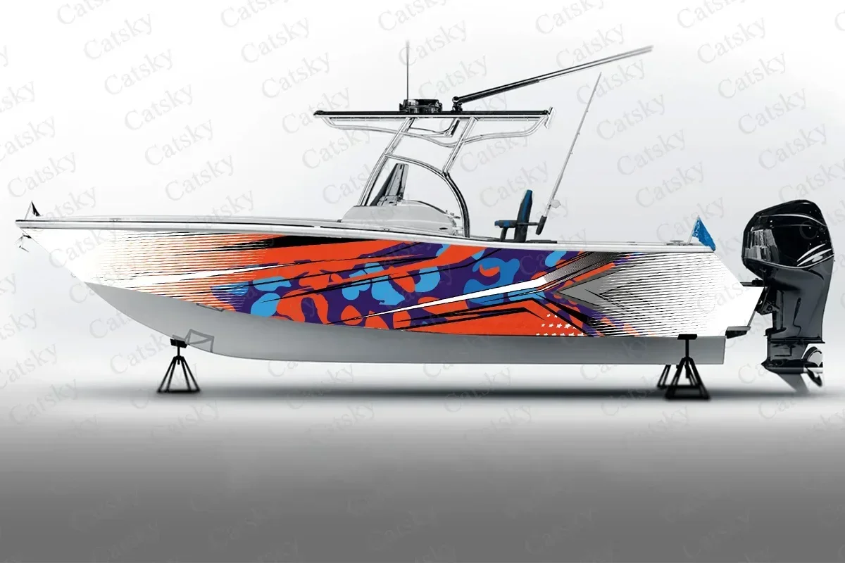 Дизайн абстрактная неправильная графика векторная наклейка на лодку упаковка