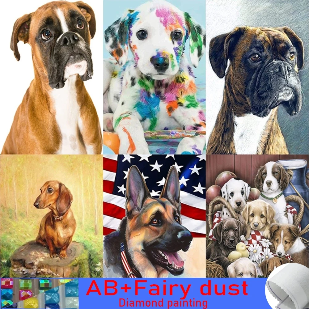 Набор для алмазной вышивки Собака 120 цветов