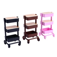 1set 112 dollhouse miniature trolley dining cart with wheels storage display shelf bookshelf furniture model decor toy