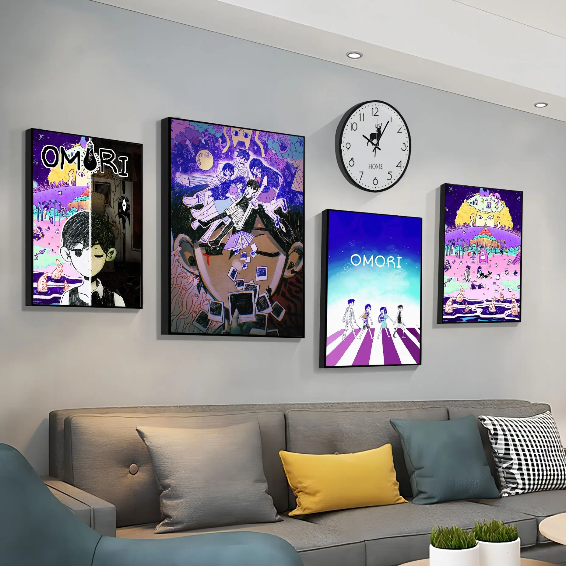 

Omori Game Classic Anime Poster Whitepaper Sticker DIY Room Bar Cafe Kawaii Room Decor