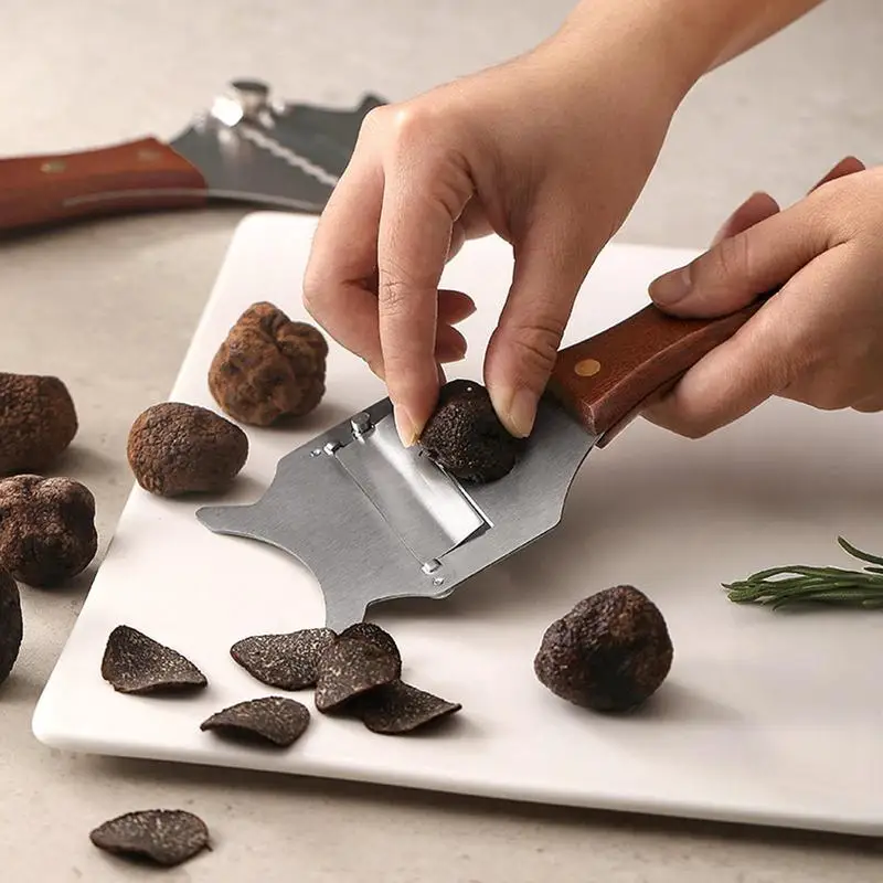 Adjustable Razored Truffle Cheese Shaver Vegetable Peeler With Wooden Handle Chocolate Shaver