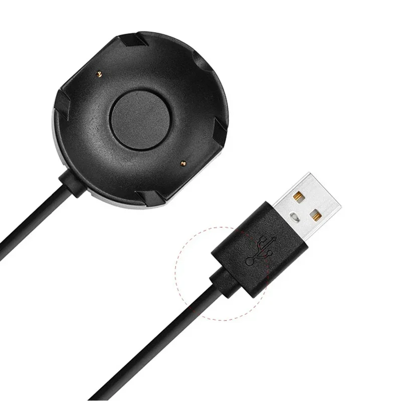 Фото USB-кабель для зарядки длиной 1 м для зарядного устройства для умных часов Nokia Steel Hr с нескользящей силиконовой основой №5