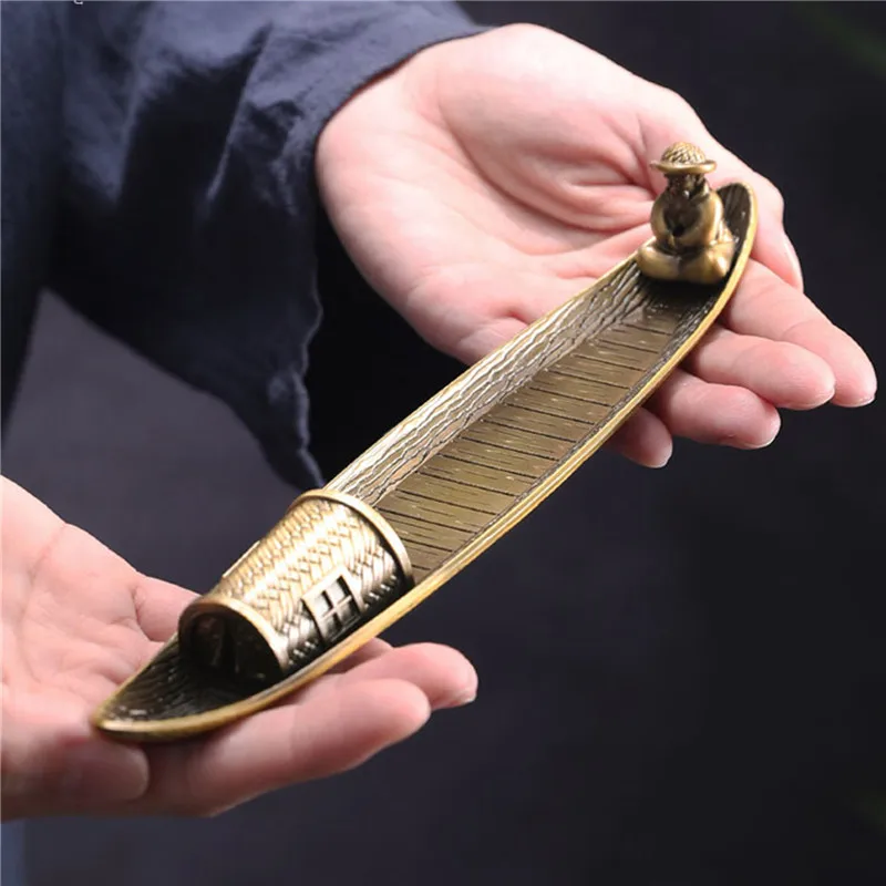 

Small Boat Thread Incense Table Waterfall Incense Burner Ornament For Aromatherapy/Yoga Creative Holder Backflow Teahouse Burner