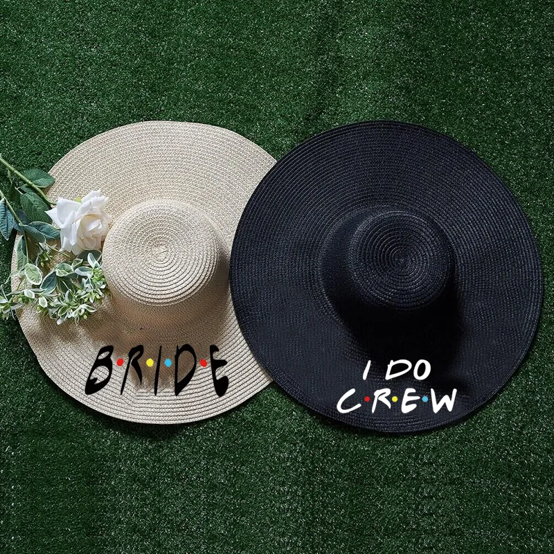 

Bride to be pool beach floppy hat Friends Theme Bachelorette hen Party bridal shower Wedding decoration Bridesmaid proposal gift