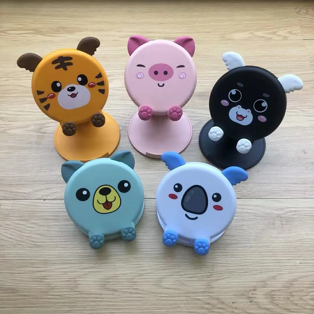 New CNew Cartoon Mobile Phone Bracket Desktop Lift Folding Cute Lazy Tablet Multi-functional Storage |