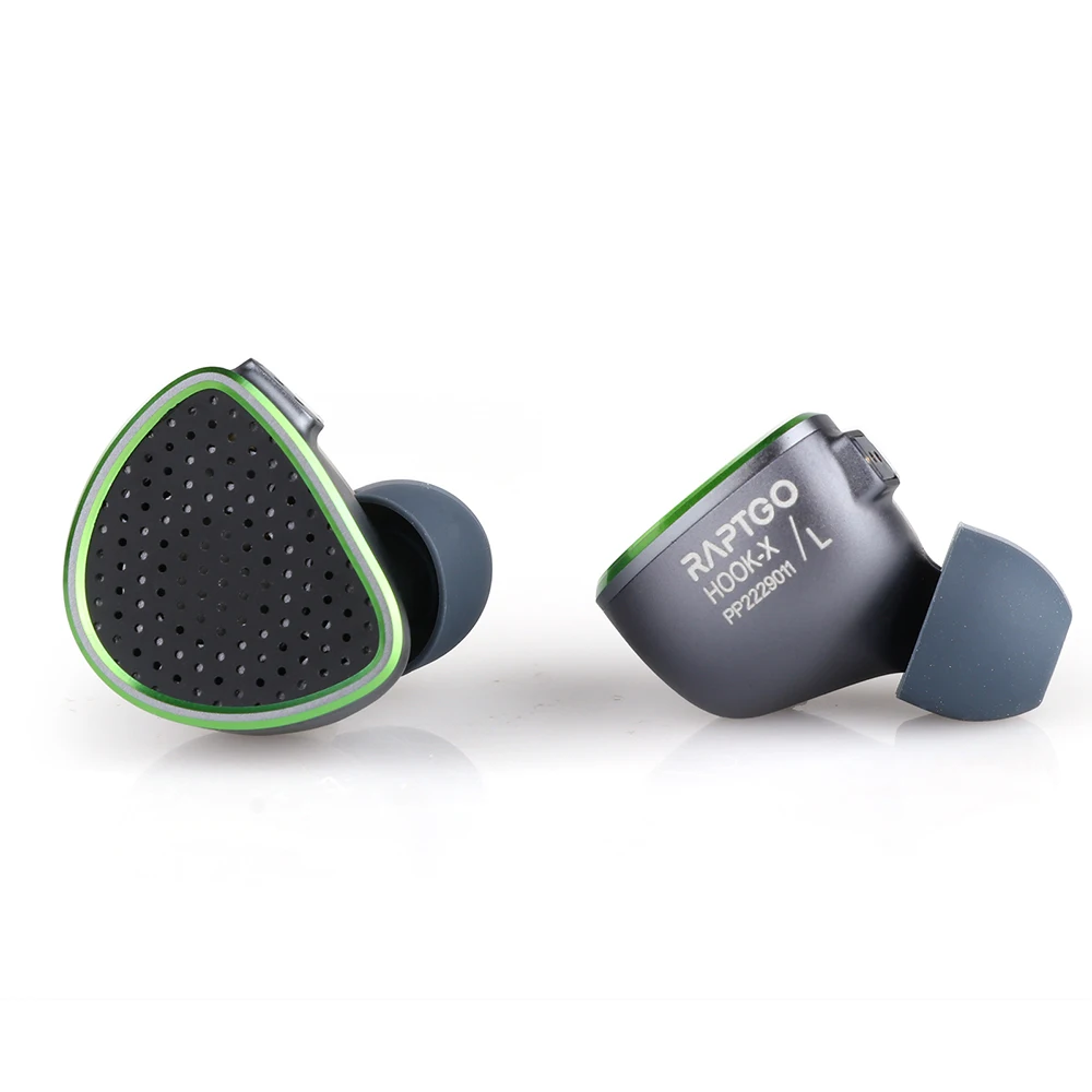 RAPTGO HOOK-X 14 2 мм открытый плоский привод + PZT HiFi наушники-вкладыши со съемным кабелем