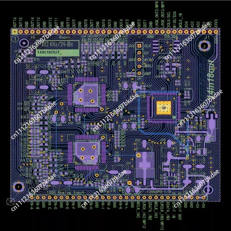 Фото Модуль аудиодекодирования ADAU1466/ADAU1452+CS42448 с 14 входами и 18 выходами DSP №2