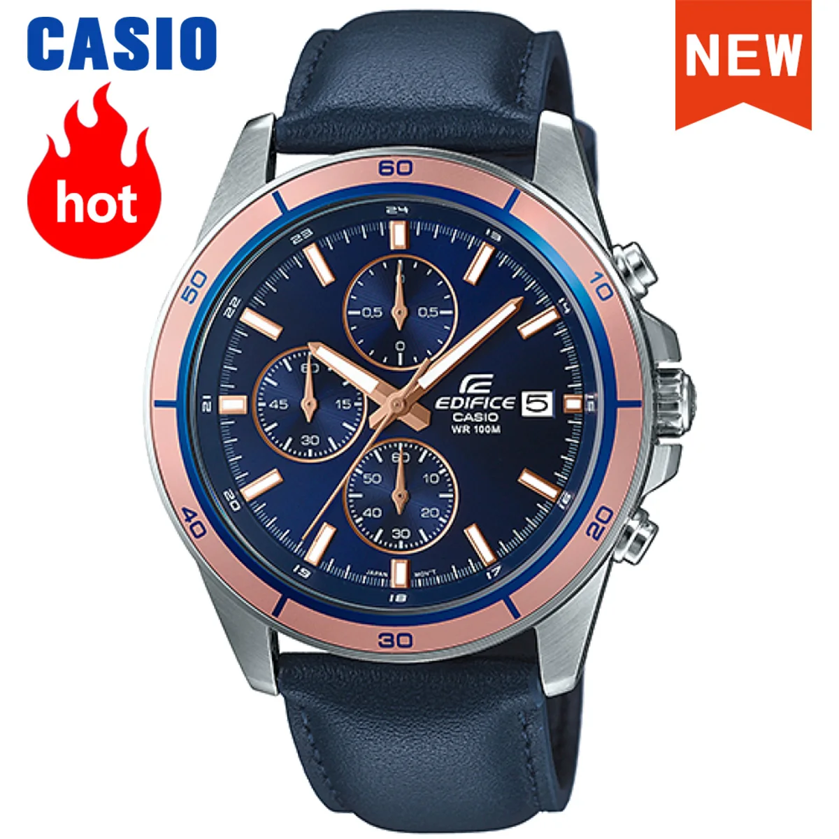

Casio Edifice watch men luxury 100m waterproof wrist watch quartz sport watch Relogio Masculino часы муржские наручн EFR-526L-2A