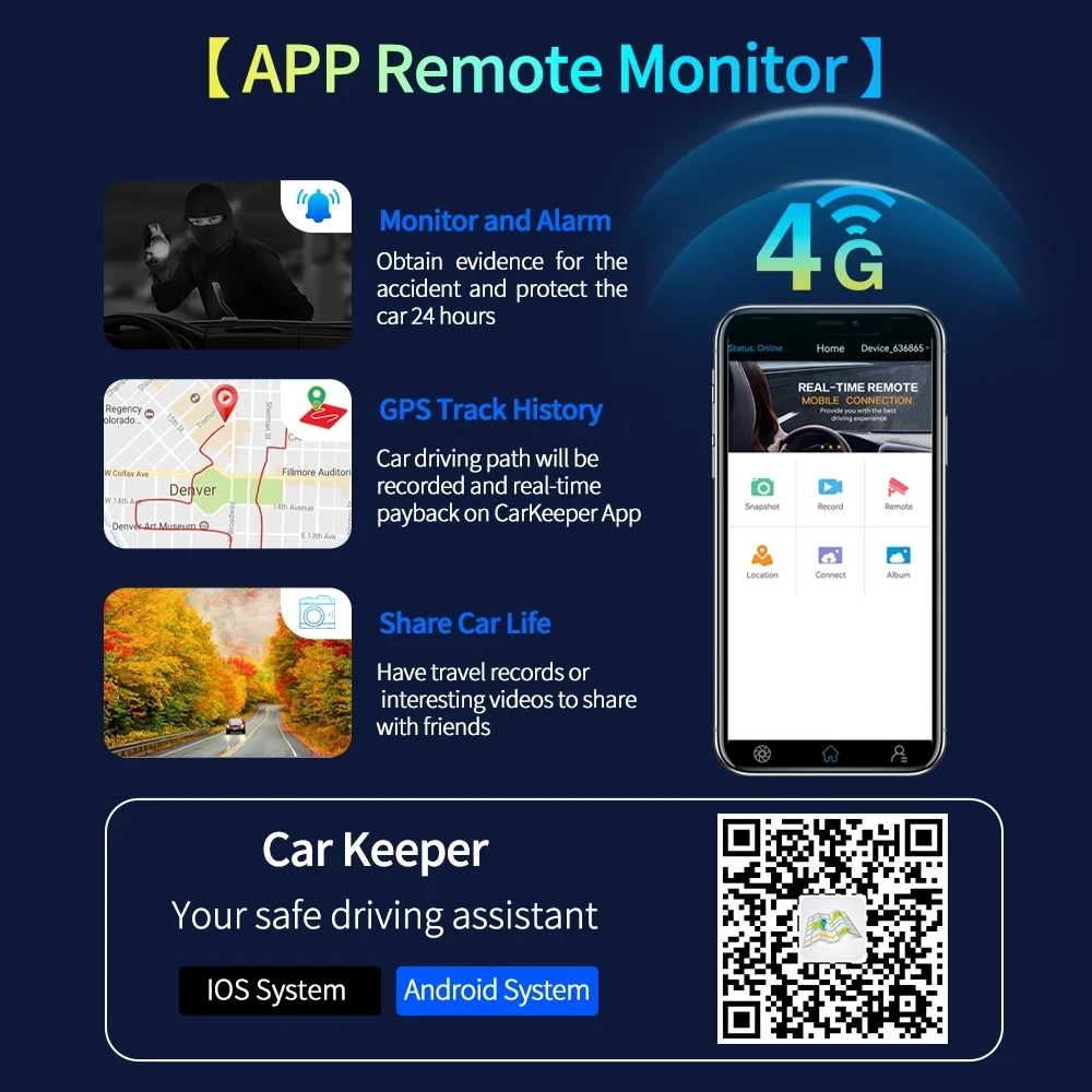 Автомобильное зеркало заднего вида 4G Android 10 0 4 Гб + 64 ГБ 12 дюймов ADAS FHD