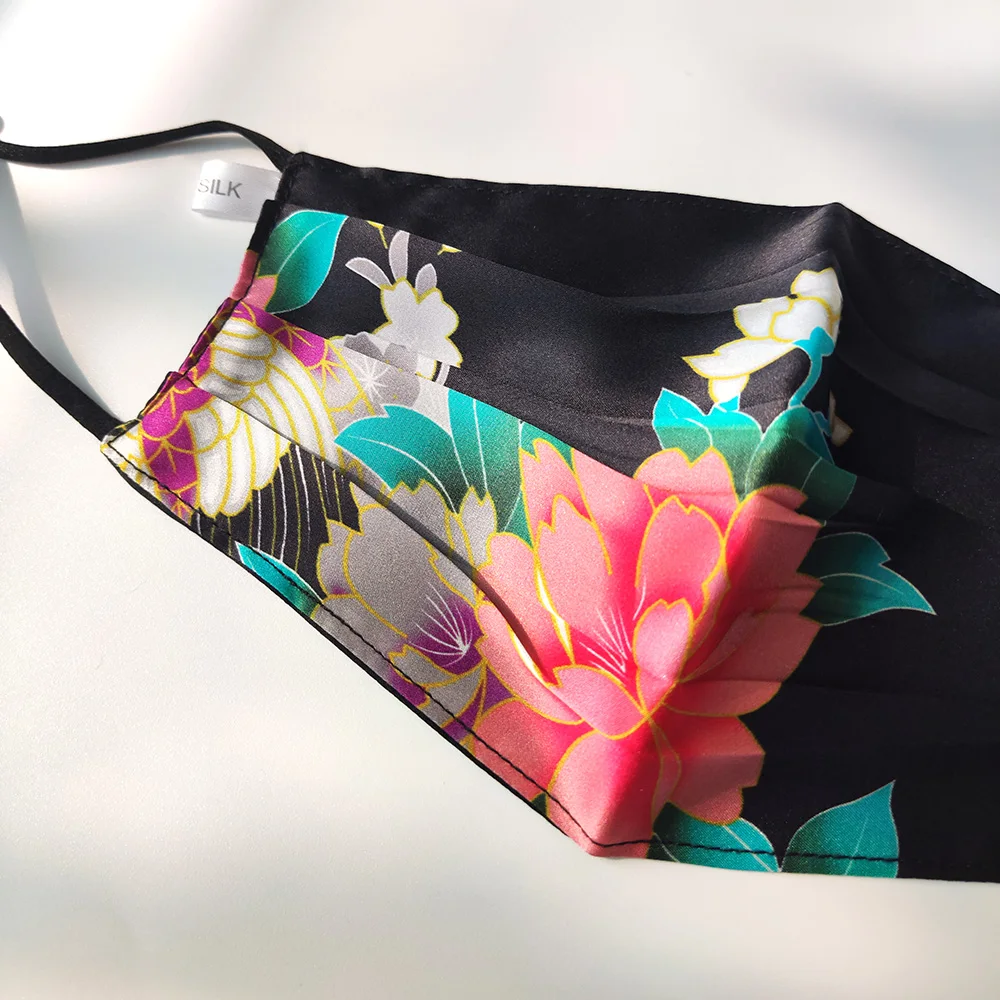 100% чистый шелк тутового шелкопряда маски для лица чувствительных женщин рот