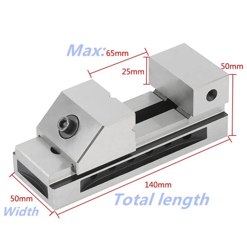 

QKG50 High Precision Machine Vise 2 Inch Fast Moving CNC Gad Tongs Plain For Surface Grinding Milling EDM Machine