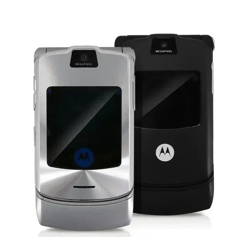 Разблокированный телефон-раскладушка Bluetooth Φ GSM 850/900/1800/1900 подходит для Motorola V3