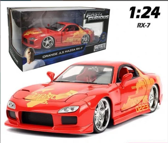 Модель литая автомобиля из металлического сплава Jada 1:24 Mazda RX-7 детские игрушки