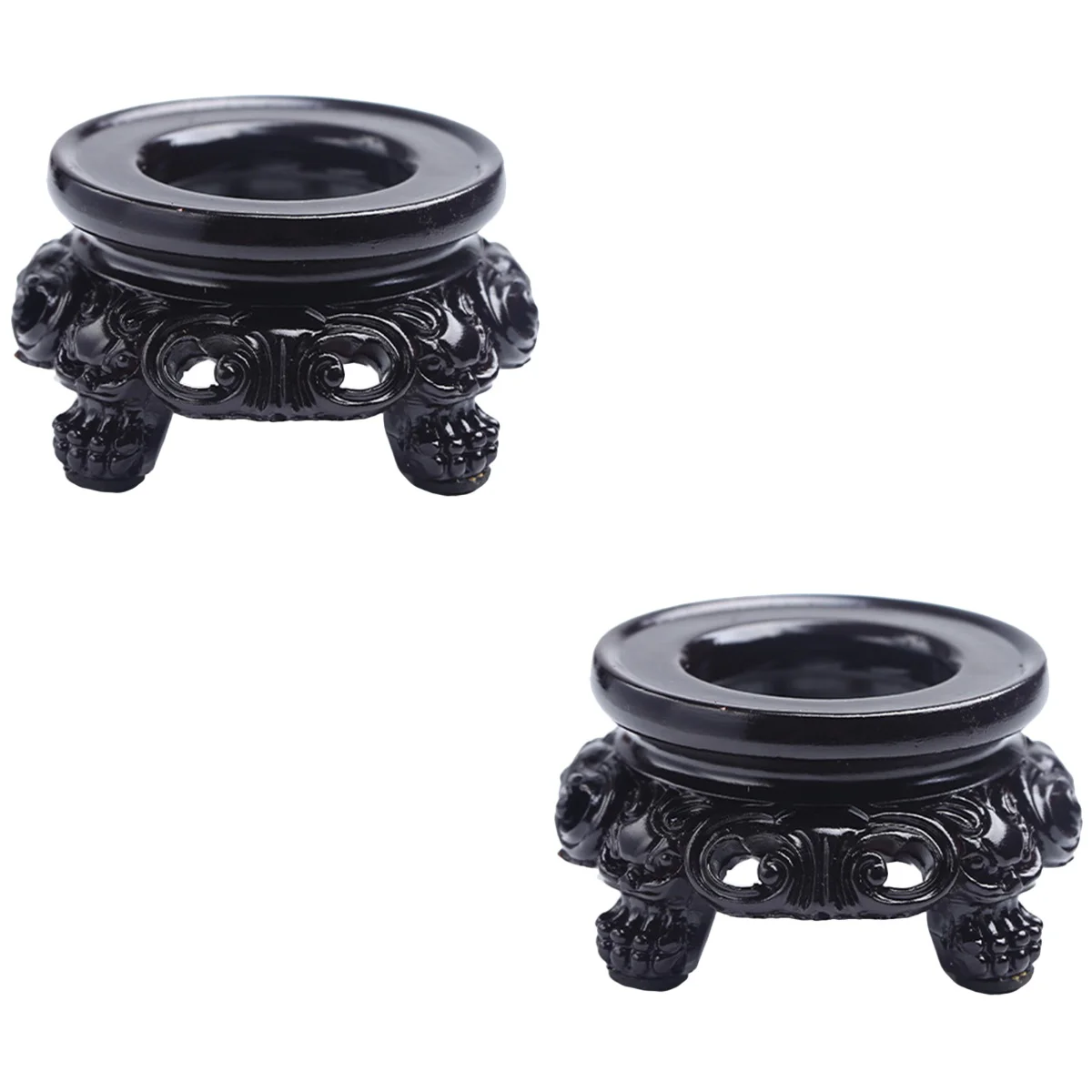 

2x Crystal Sphere Stand Stands for Display Wood Sphere Stand Holder for Crystal Sphere Air Rack Trinket Dish