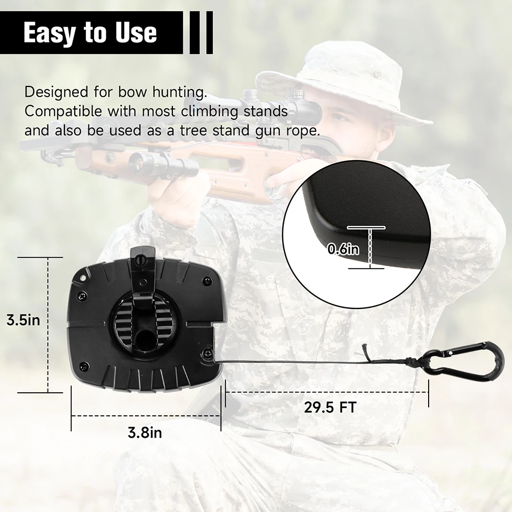 32FT Treestand Gear Подъемник Телескопический носовой механизм Выдвижной лук для