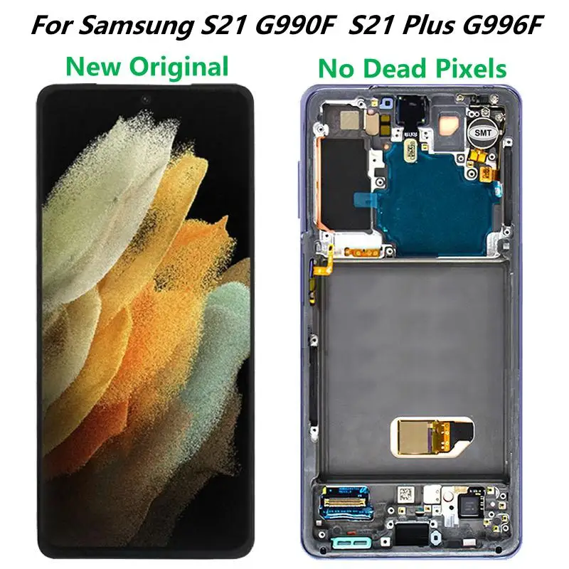 

Original For Samsung Galaxy S21 S21 Plus LCD Display With Frame SM- G9960 G996F G990 G991F/DS LCD Display Touch Screen Digitizer