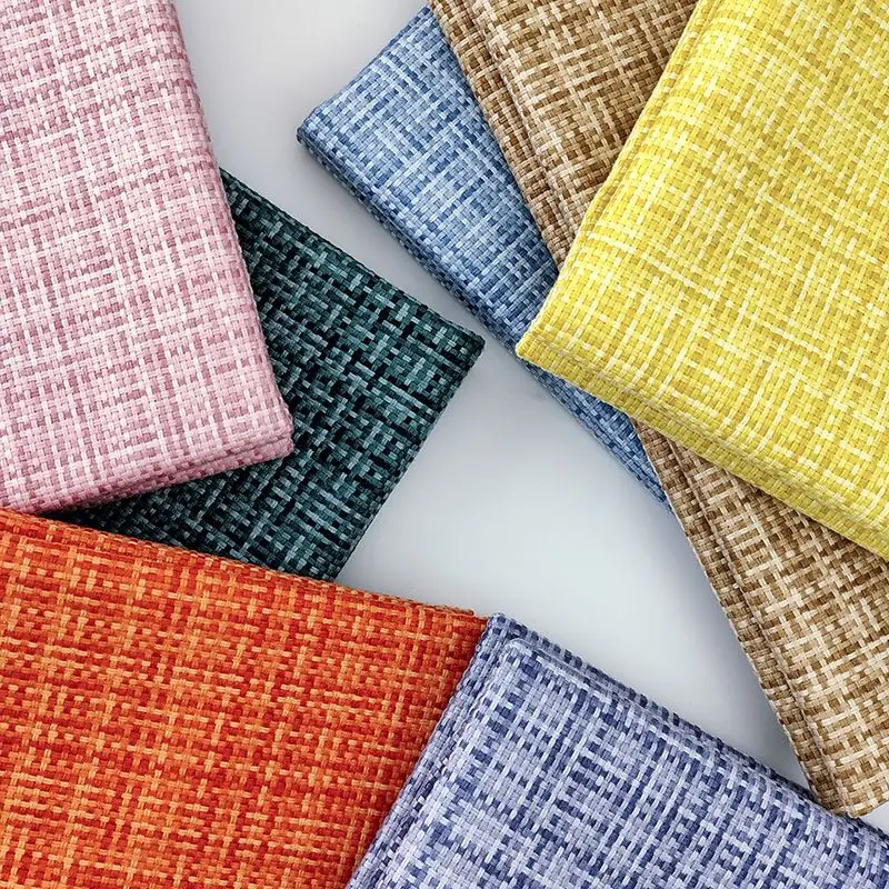 Льняная ткань утолщенная на метр для диванов обивки шитья сделай сам клетчатый