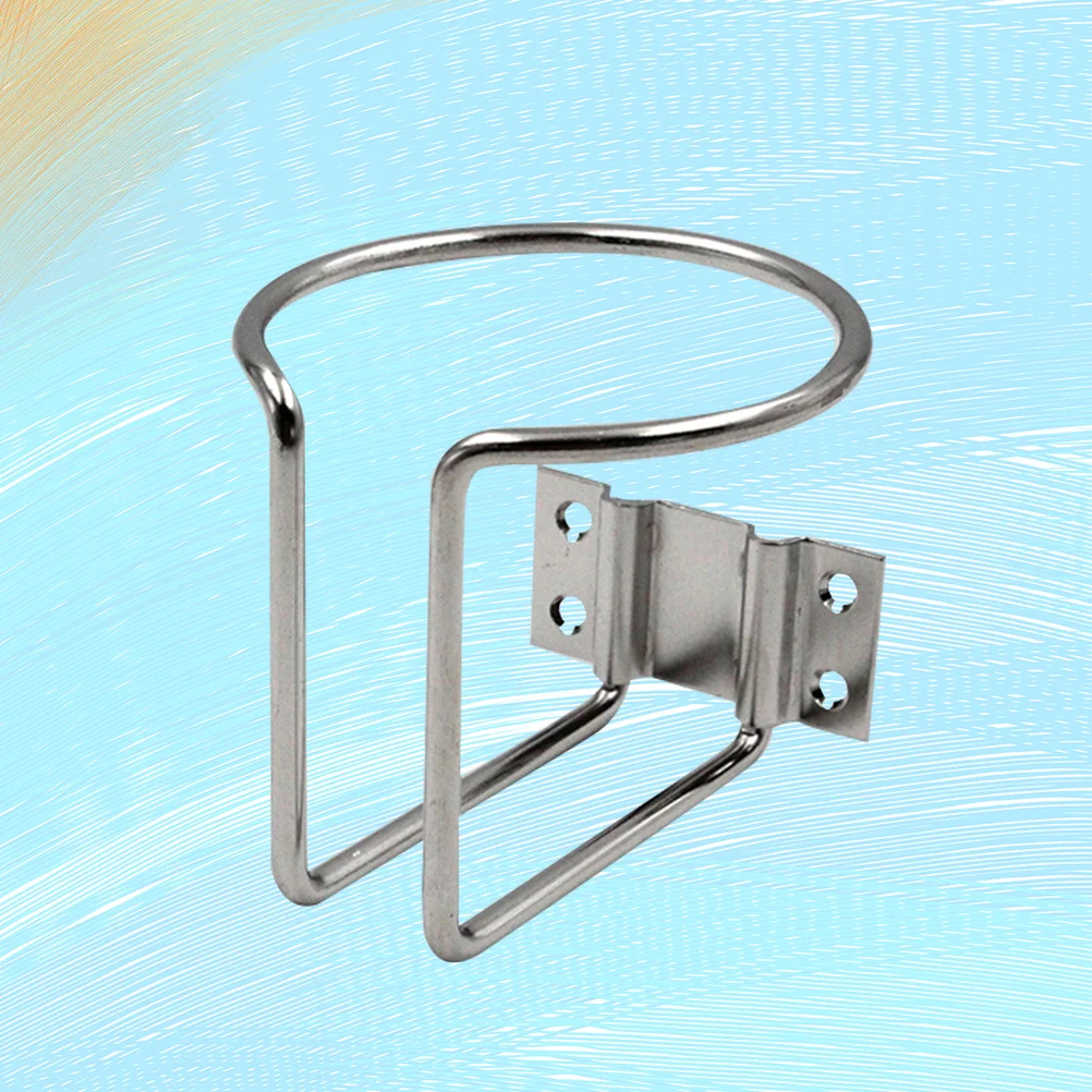 

2pcs Stainless Steel Ring Cup Holder Mobile Holder for Marine Yacht Truck Car Home ( Silver )