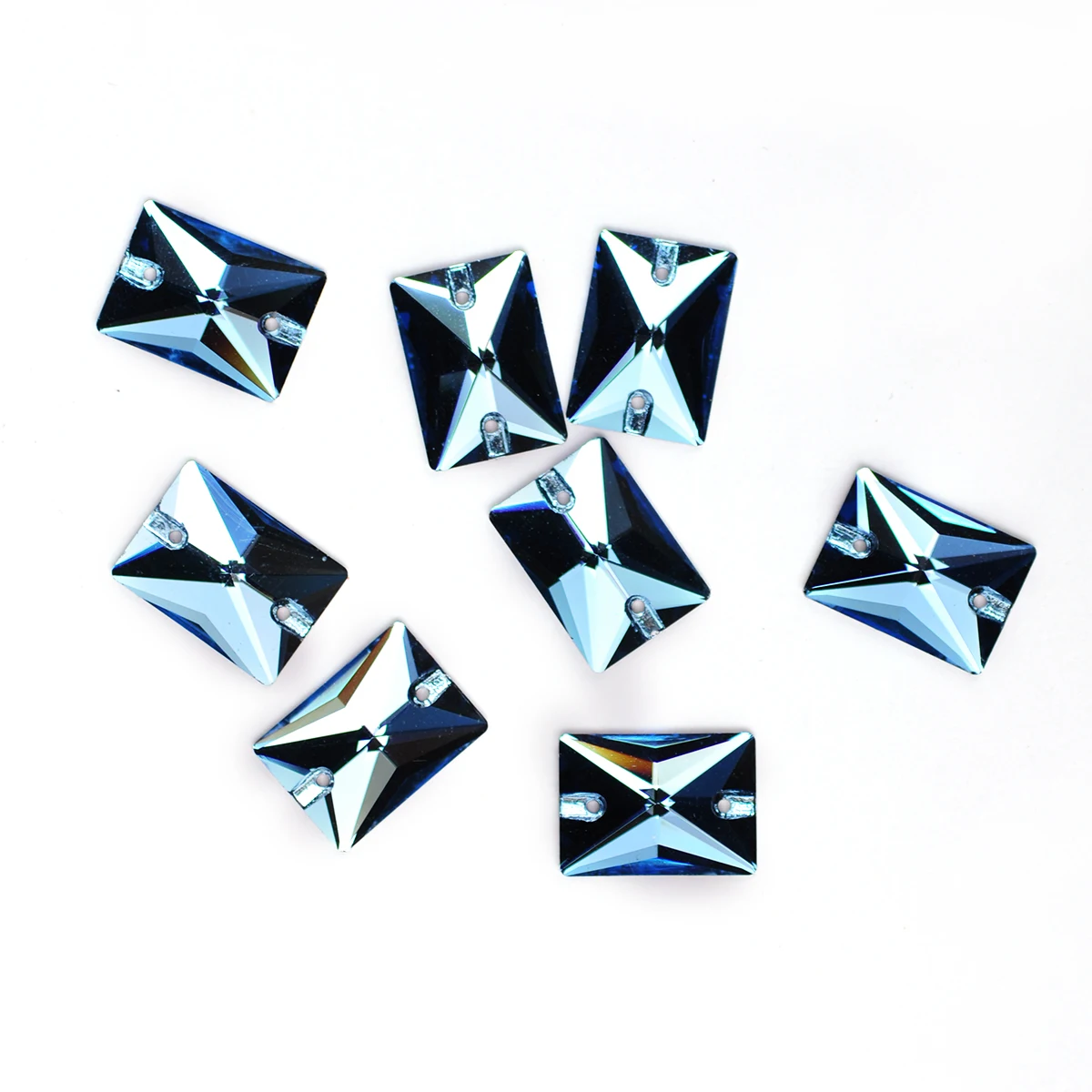 YANRUO 3250 прямоугольные аквамариновые синие стеклянные бриллианты для шитья одежды