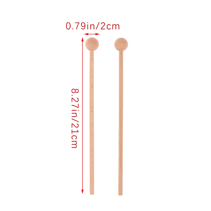 

1Pair Solid Wood Knocking Sticks Hammer Children's Percussion Instruments Wood Mallets Percussion Sticks for Xylophone