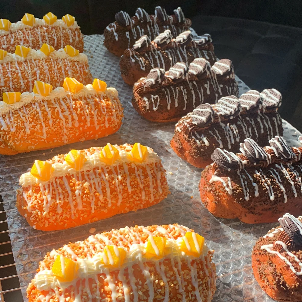 Ручной работы 6-дюймовый рулон с кремом манго хлеб послеобеденный чай десертное