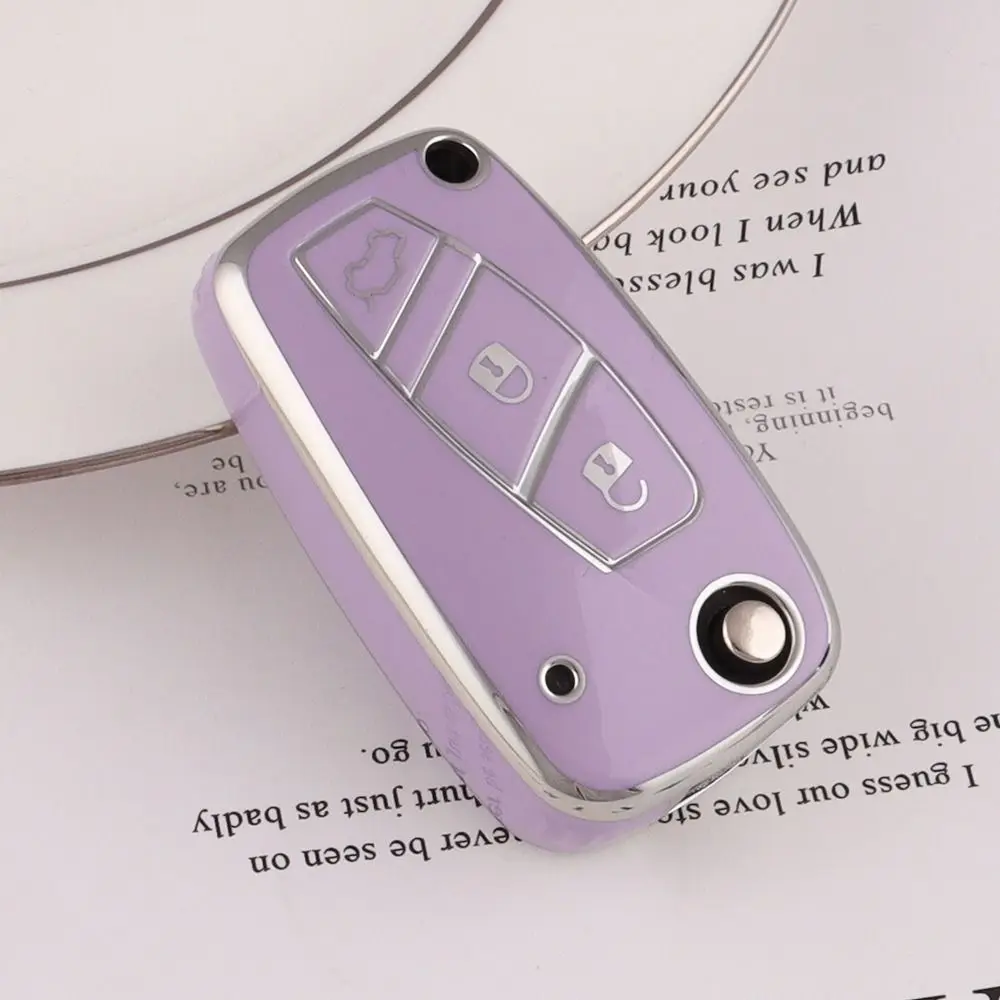 Мягкий чехол для дистанционного ключа из ТПУ флип-чехол ключей от машины Fiat