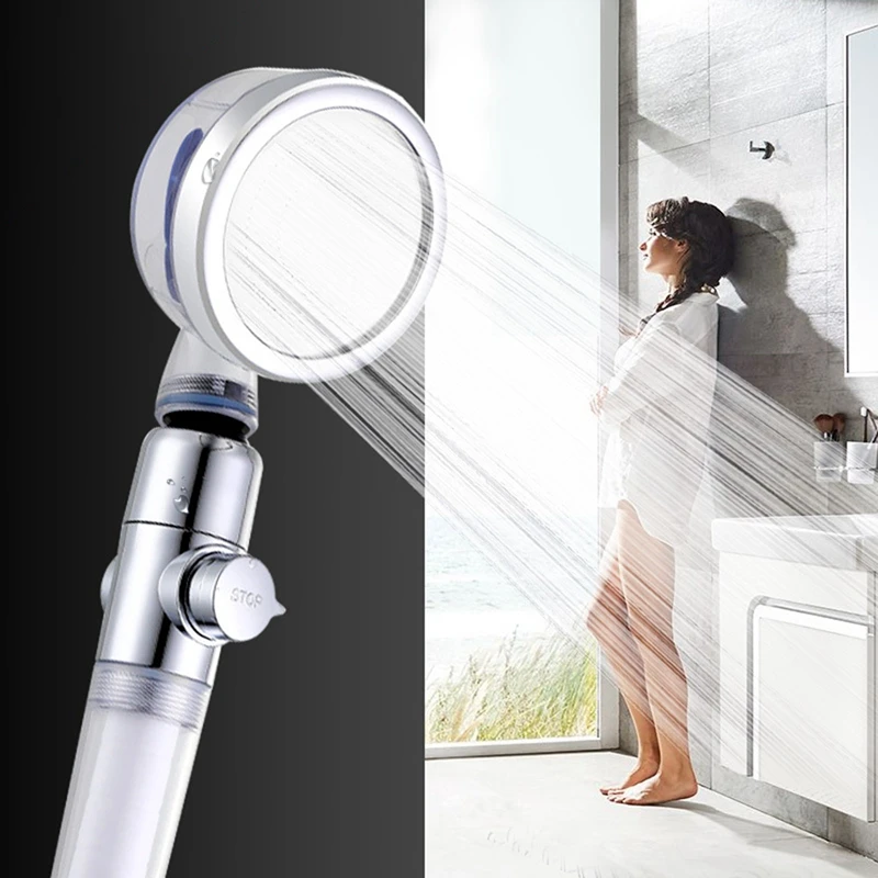 

Pressurized Shower Head High Pressure Detachable 360° Rotating Jetting Showerhead Filter For Bathroom Bath Shower