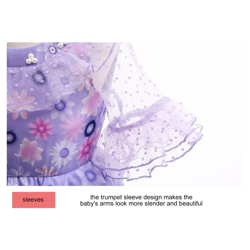 Disney Encanto Isabella Jasmine Princess Dress Anna Elsa Gown for Girls Cosplay Costumes Carnival Fancy Clothes Vestidos Party