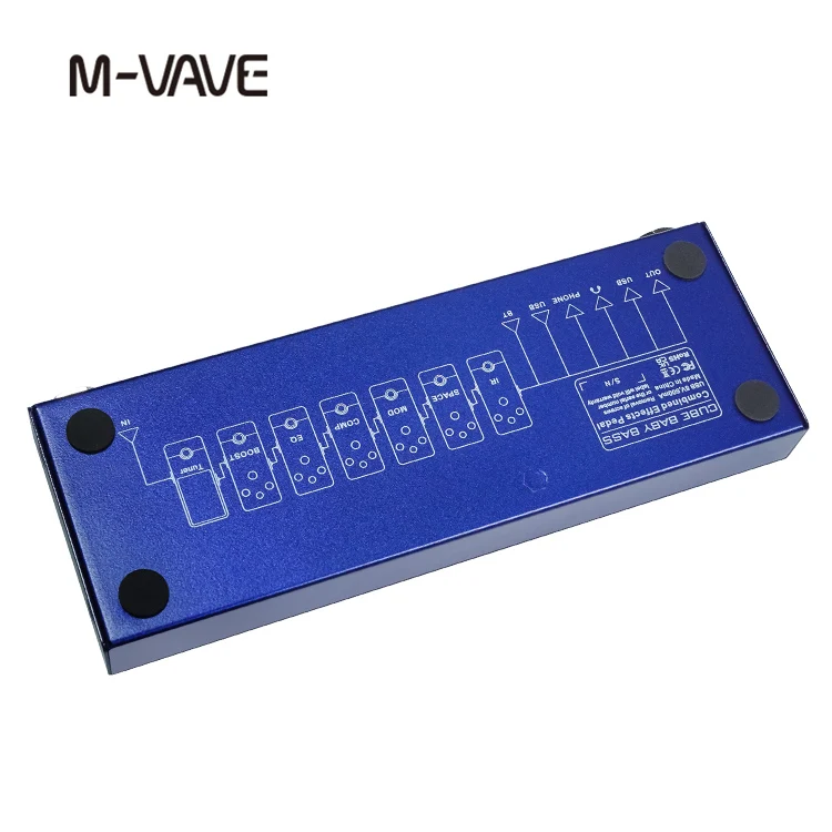 M-vave Cube BABY Педаль мультиефектів Перезаряджуваний електричний бас Запис Функція