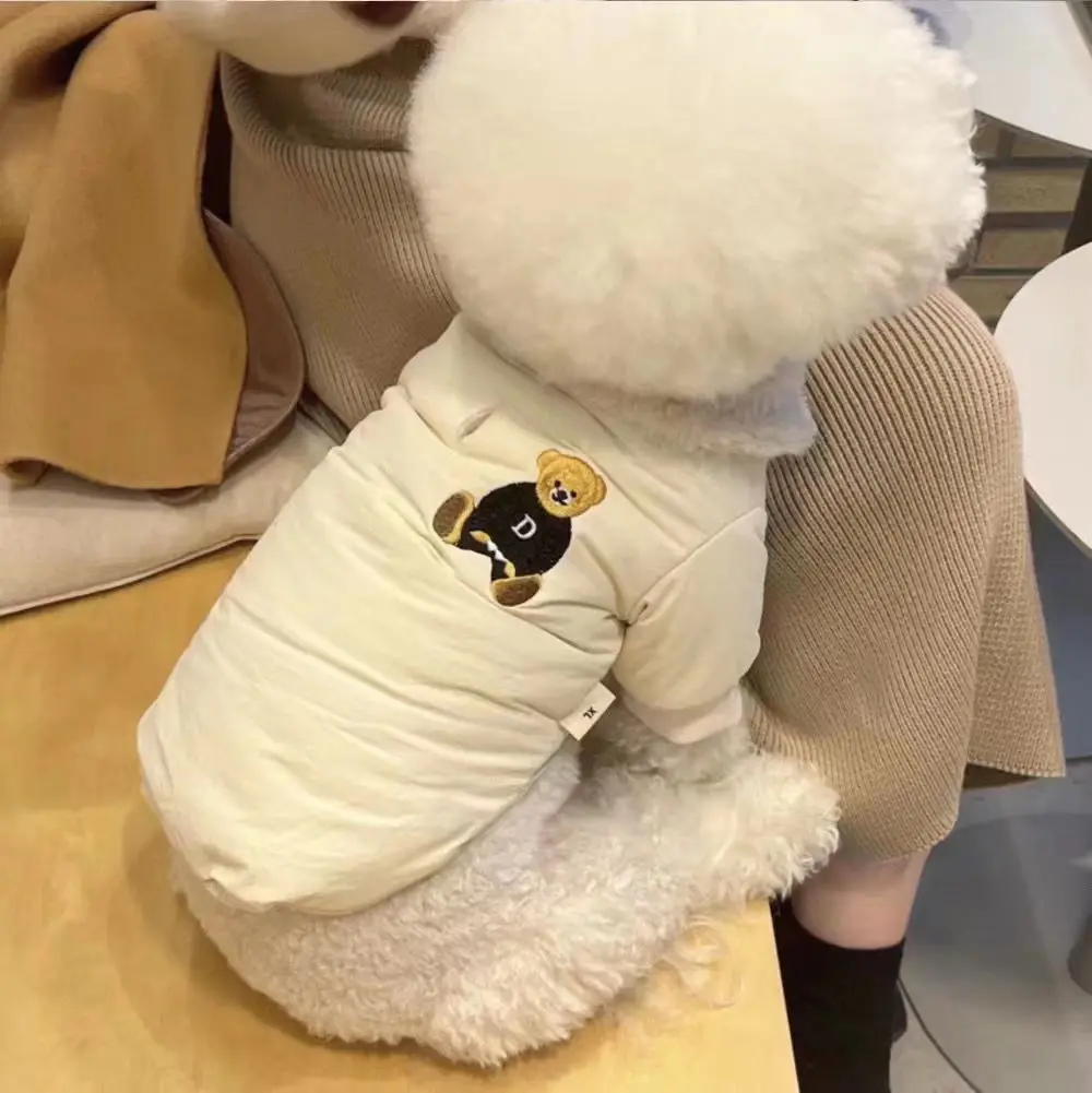 Pet Autumn Winter Coat Fur Collar Thickened Pomeranian Dog Small Puppy Yorkshire Schnauzer Teddy Bear Clothes for Small Dogs images - 6