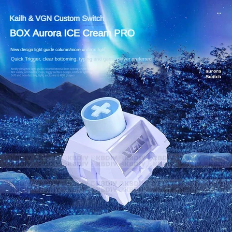 Kailh BOX переключатель для мороженого Aurora ICE Cream Pro переключатели 5 контактов линейный POM DIY механическая клавиатура игровые аксессуары