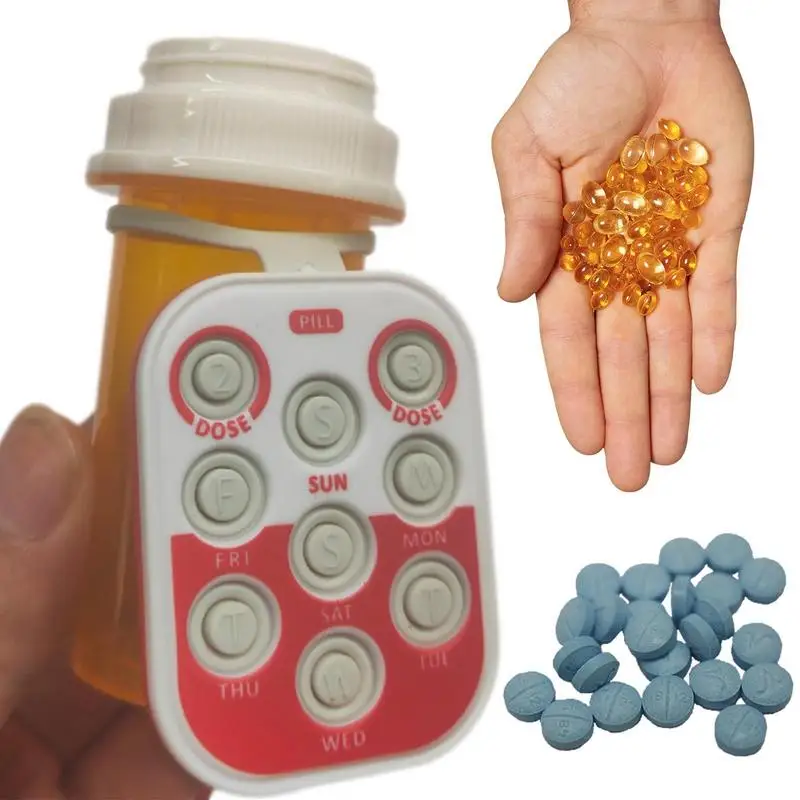 

Устройство отслеживания таблеток, многоразовое, для большинства флаконов, кнопка отслеживания дозы