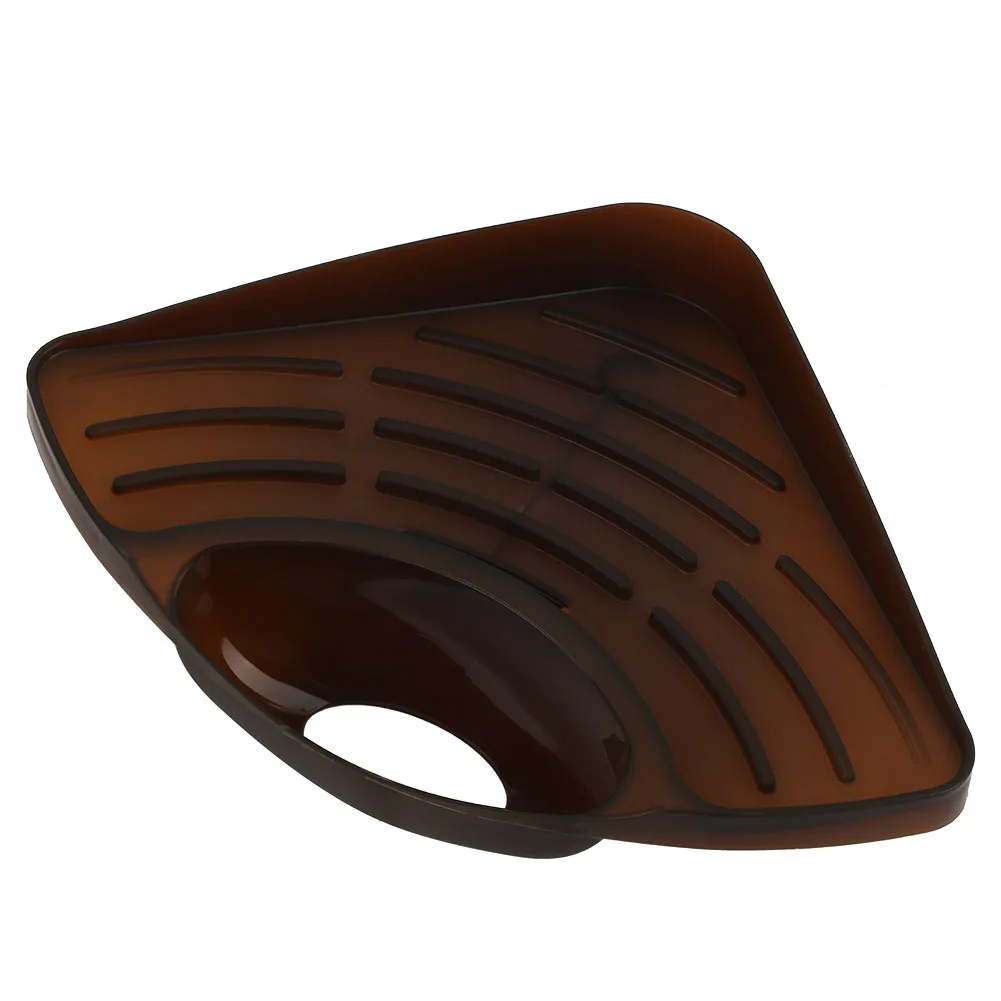 

Multifunctional Kitchen Sink Corner Draining Rack Storage Organizer Accessories (Coffee)