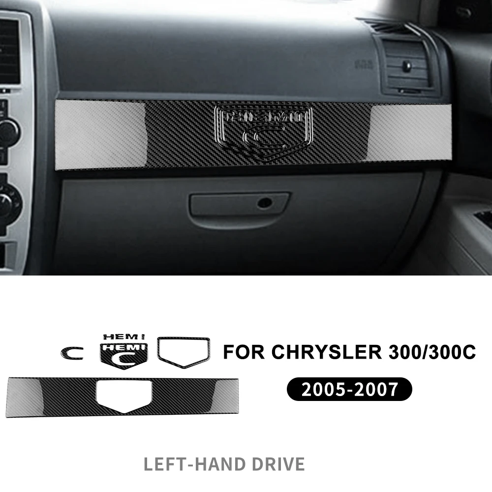 Настоящая мягкая наклейка из углеродного волокна для Chrysler 300 300C 2005 2006 2007 LHD, украшение для пассажирского автомобиля, аксессуары для внутренней отделки