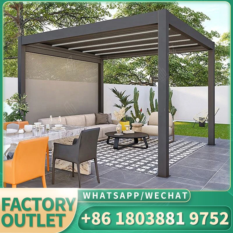 Альтанка открытая современная вертикальная автоматическая беседка