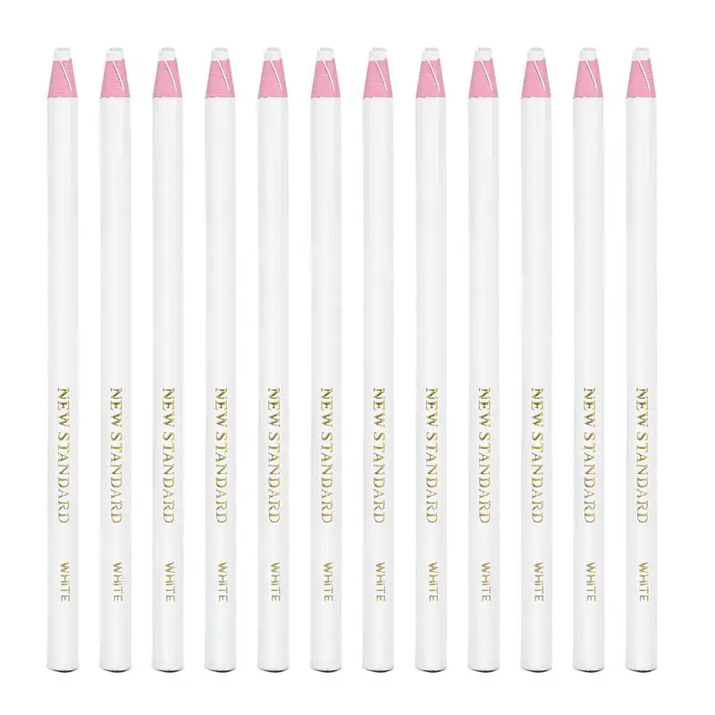 

NUOBESTY 12pcs Sharpen-free Crayons Fabric Glass Leather Marker Pens Marker Crayons Multi-purpose Crayons (White)