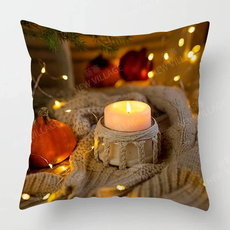 Декоративные наволочки для домашней гостиной рождественские Короткие Плюшевые