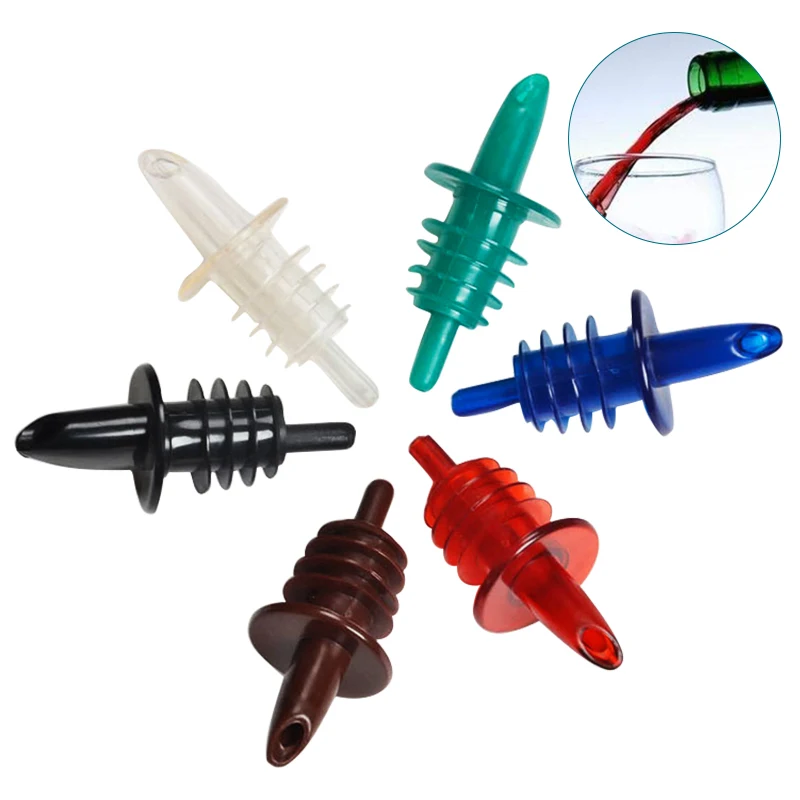 10 Pcs Plastic Free Flow Liquor Bottle Pourer Spouts Bar Wine Accessories for Pouring Olive Oil, Wine, Sauce Vinegar etc