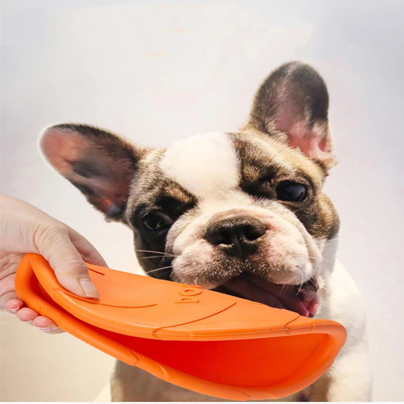 

1 Pc Interactive Dog Frisbeed Soft Rubber Anti-Chewing Non-Slip Puppy Dogs Pet Toy Frisbeed Pet Training Product Dog Flying Disc