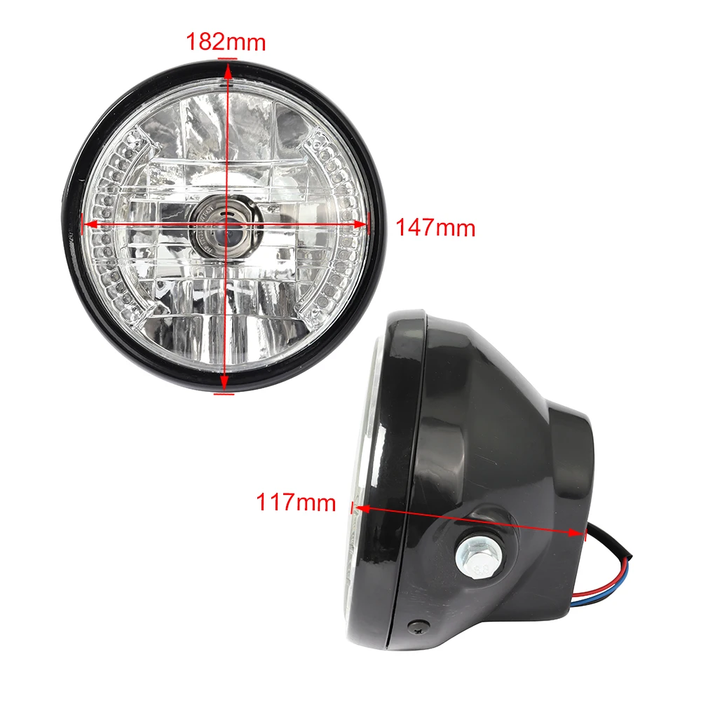 Универсальная Круглая Мотоциклетная Фара 7 Дюймов 12 В Для Harley Bobber Honda Yamaha Kawasaki Cafe