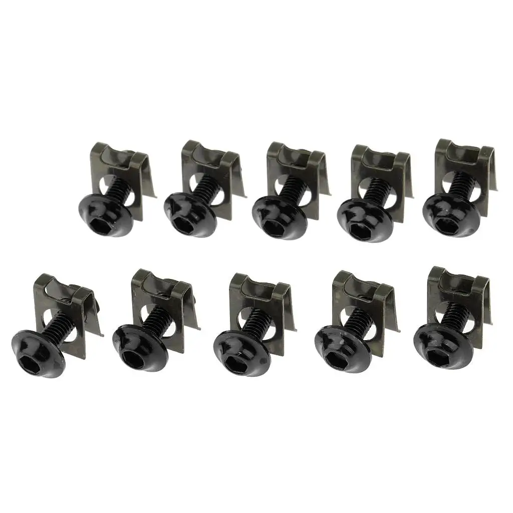 

10PCS Motorbike M6/6mm Body Fairings Kit Fastener Clips Screw for