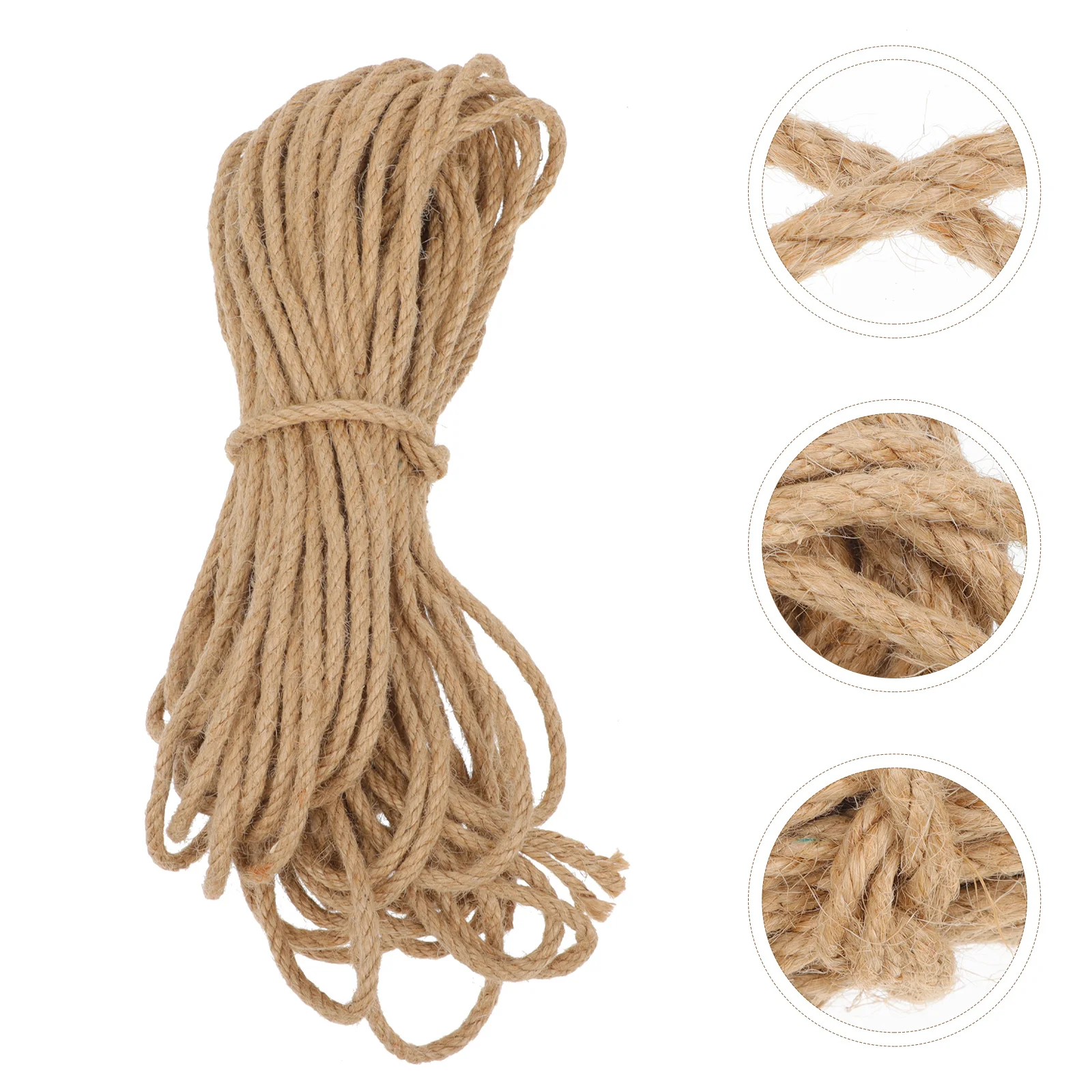 

Rope Twine String Jute Gift Post Crafts Wrapping Scratch Gardening Ribbon Bundling Duty Natural Thick Climbing Picture Cat