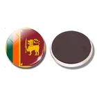 Флаг Демократической Социалистической Республики Шри-Ланки, магнит на холодильник 30 мм, стеклянный купол, магнитные наклейки на холодильник, держатель, Декор