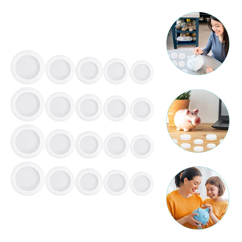 

Storage Box Plastic Piggy Bank Stoppers Plaster Bottom Plugs Jar Caps Money