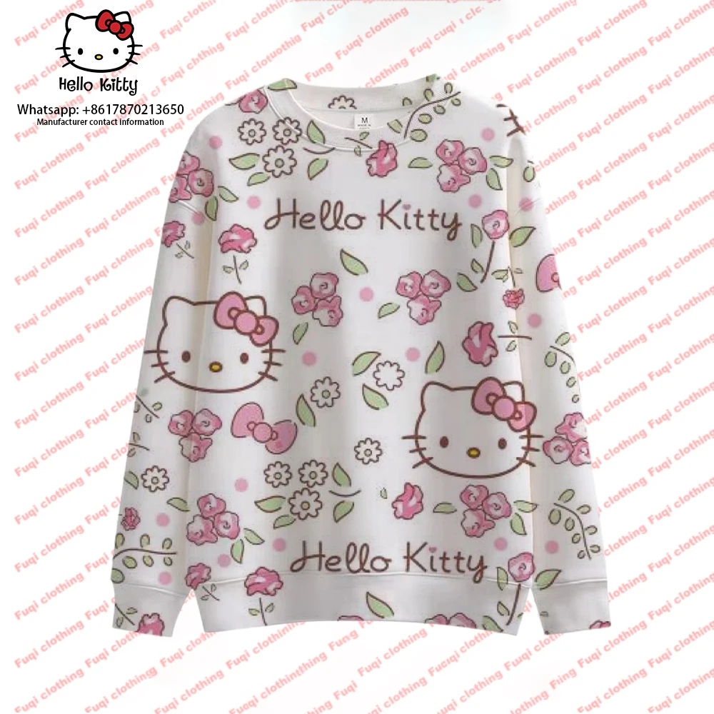 

Sportswear teen couple casual teen fashion Hello Kitty Lady Hoodie Outerwear Fashion Autumn Hoodie parent-child outfit