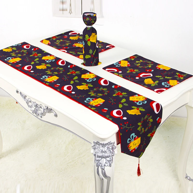 

Christmas Pine Branches Snowflakes Table Runner Luxury Set Wedding Table Decor Table Runner Christmas Decoration for Home