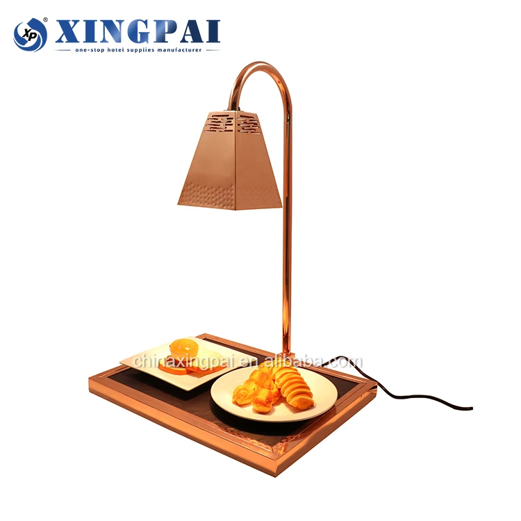 

buffet rose gold heat lamp food display keep warm restaurant use