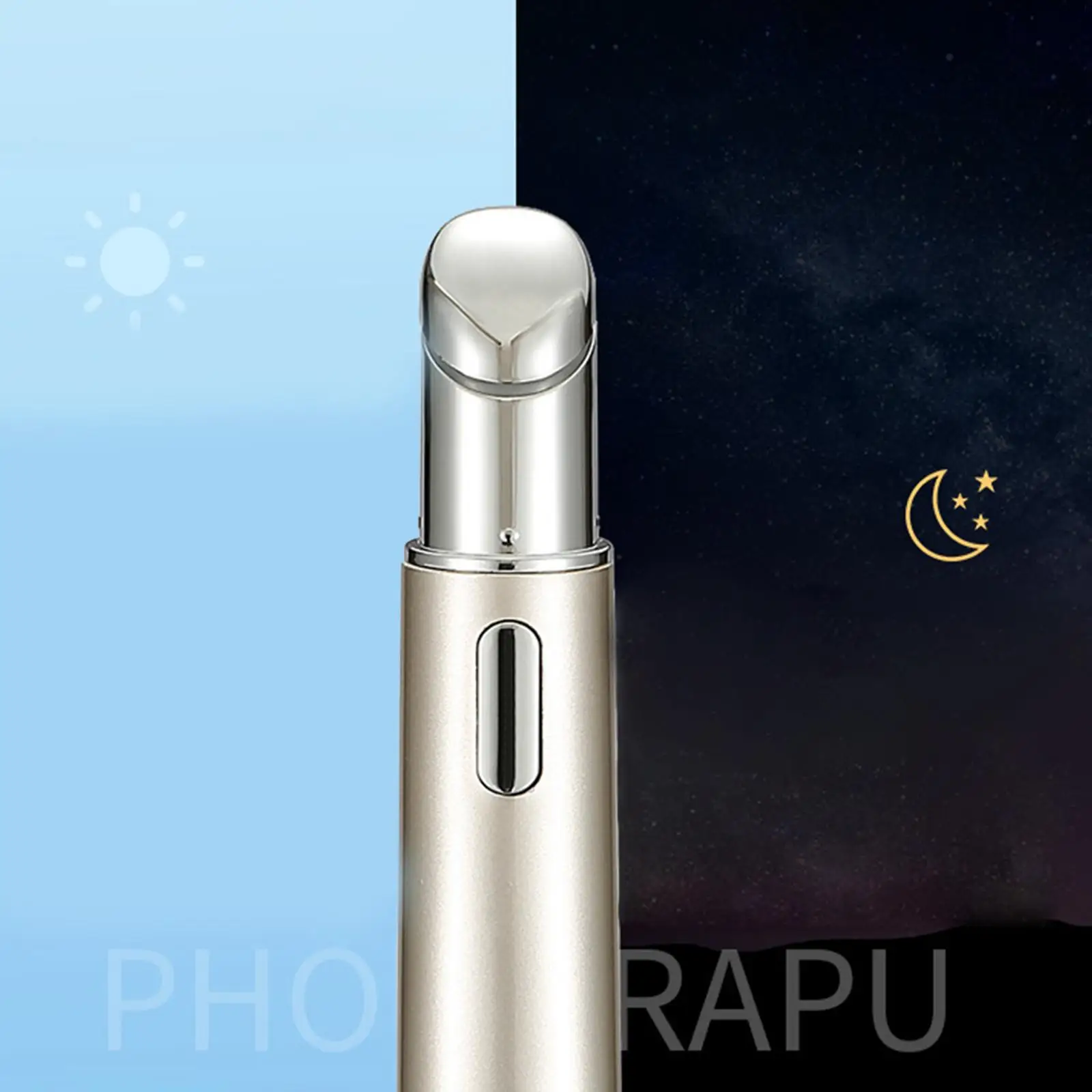 Electric Heated Eye Massager 42°C Red Blue Light Eliminate Dark Circles Massage Pen Promote Essence Absorption Anti Aging |