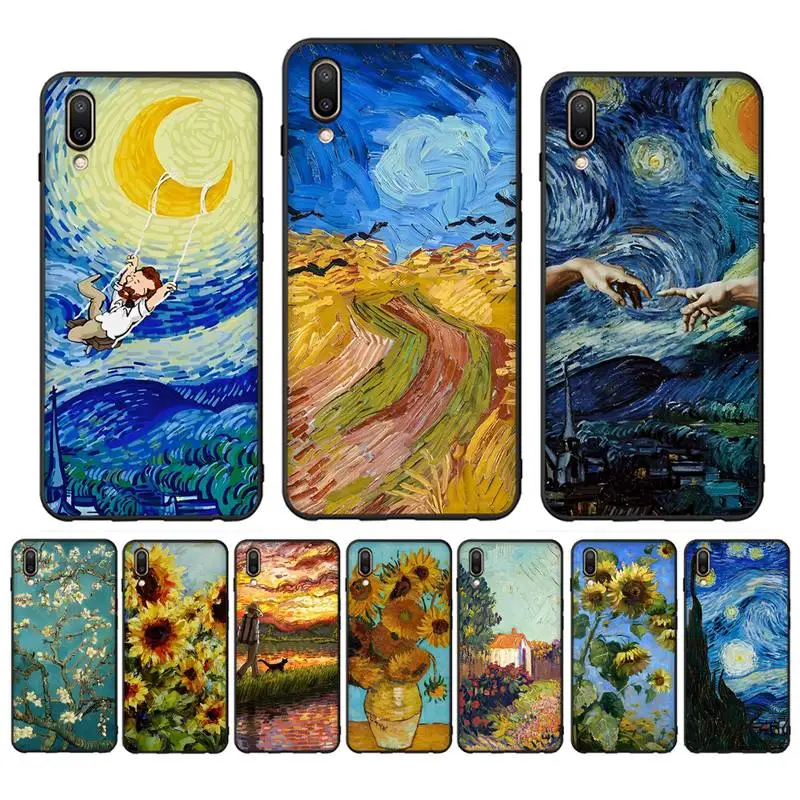 

Van Gogh painting Phone Case for Vivo Y91C Y11 17 19 17 67 81 Oppo A9 2020 Realme c3