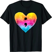 heart semicolon project suicide prevention mental health t shirt